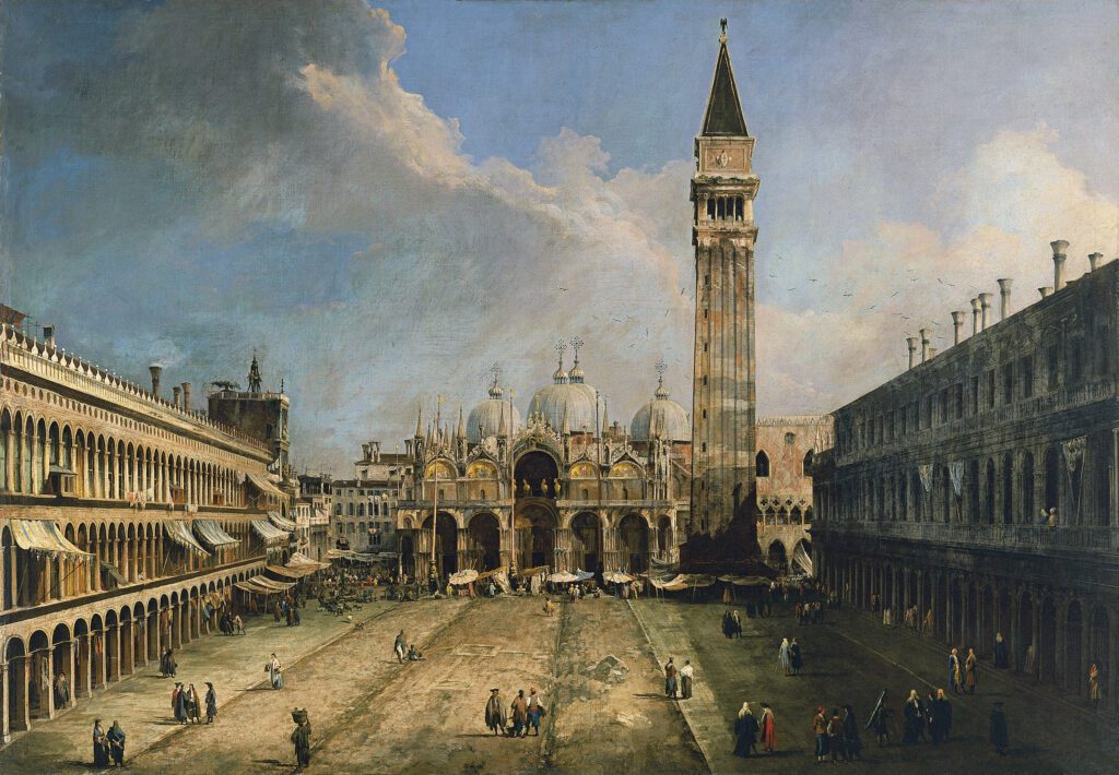 Canaletto The Piazza San Marco In Venice Google Art Project